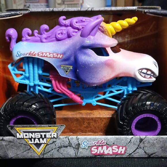 Monster Jam Other - Sparkle Smash Unicorn Monster Jam Truck Toy 1/24